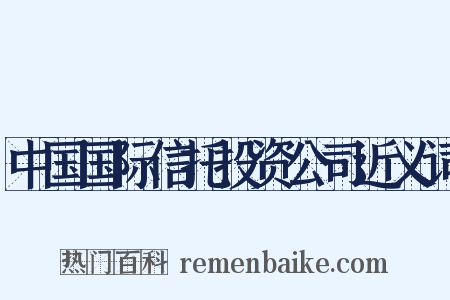 中国国际信托投资公司近义词是什么意思的图片
